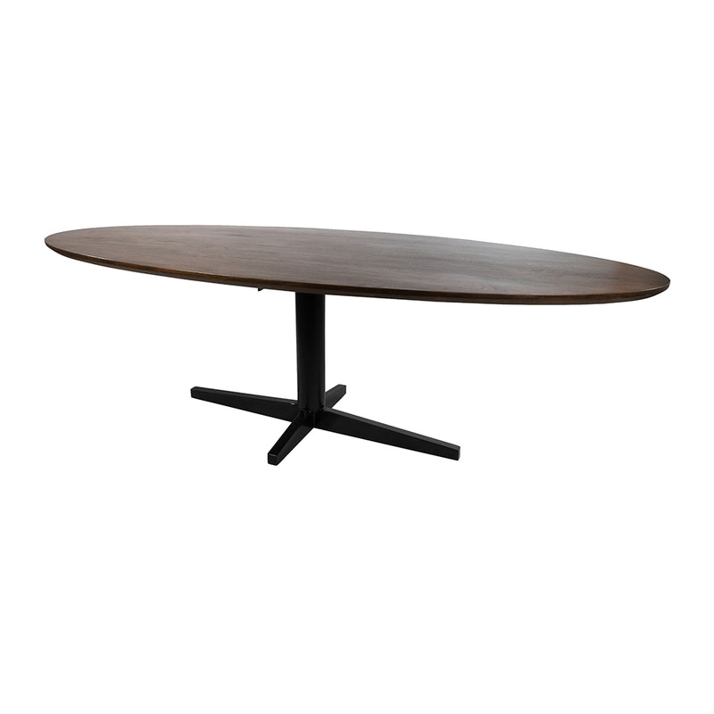 Eetkamertafel Scorpio | Mangohout | Ovaal | Black Kolompoot | 240cm