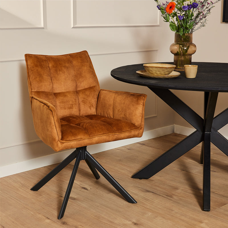 (Prijs per 2) Eetkamerstoel Dani | Velvet Gold