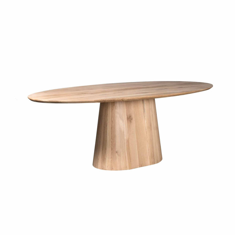 Eettafel Riga | Eiken | Ovaal | Ronde poot