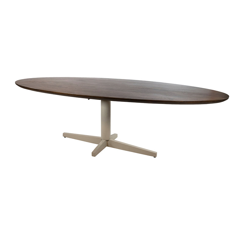 Eetkamertafel Scorpio | Mangohout | Ovaal | Beige Kolompoot