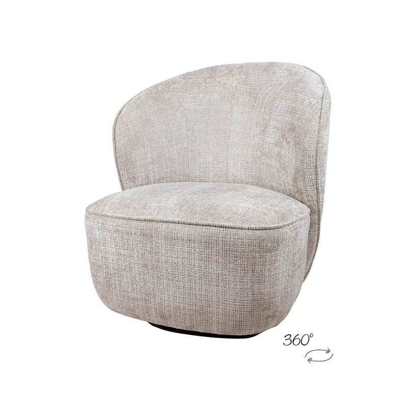 Fauteuil Avi | Grijs | draaifauteuil 360 Cremona Taupe 04