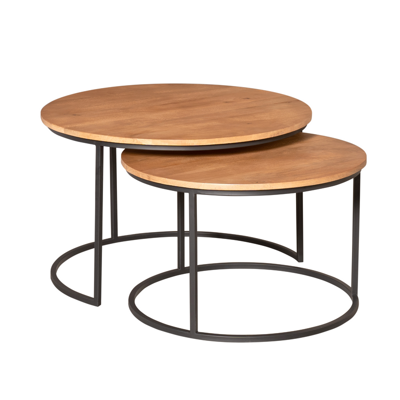 Salontafel Madison Natural | 70 cm | Set van 2