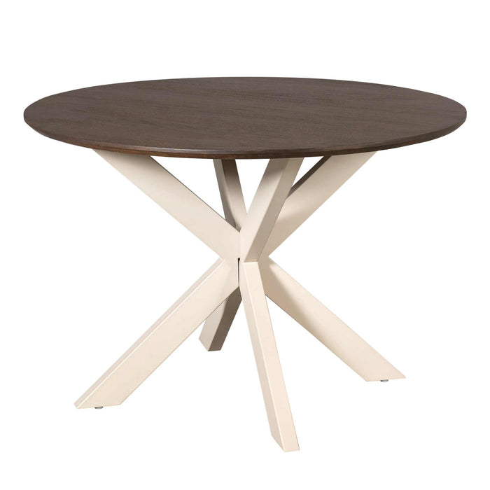 Eettafel Madison Brown | Mangohout | Rond | Matrix Sand