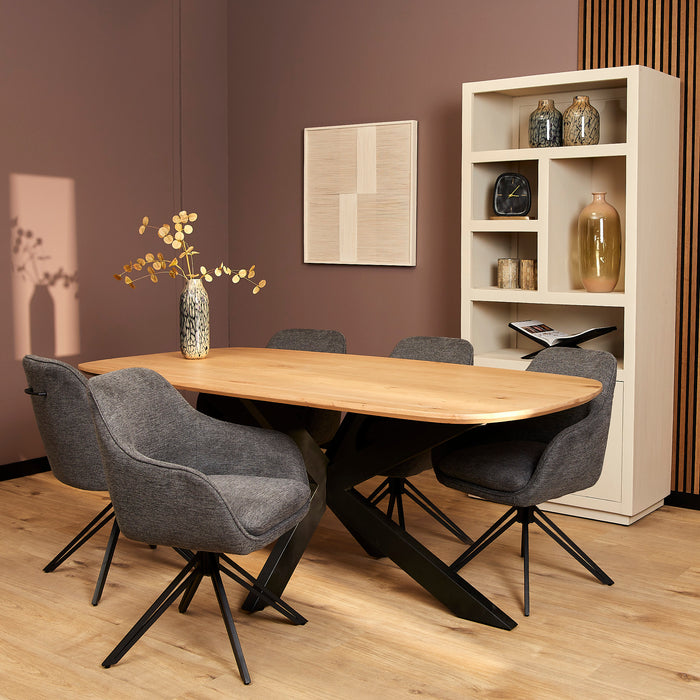 (Prijs per 2) Eetkamerstoel Jens | Antraciet