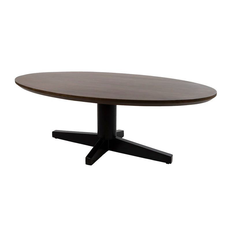 Salontafel Scorpio | 130, ovaal, poot Black, Mango Brown Walnut
