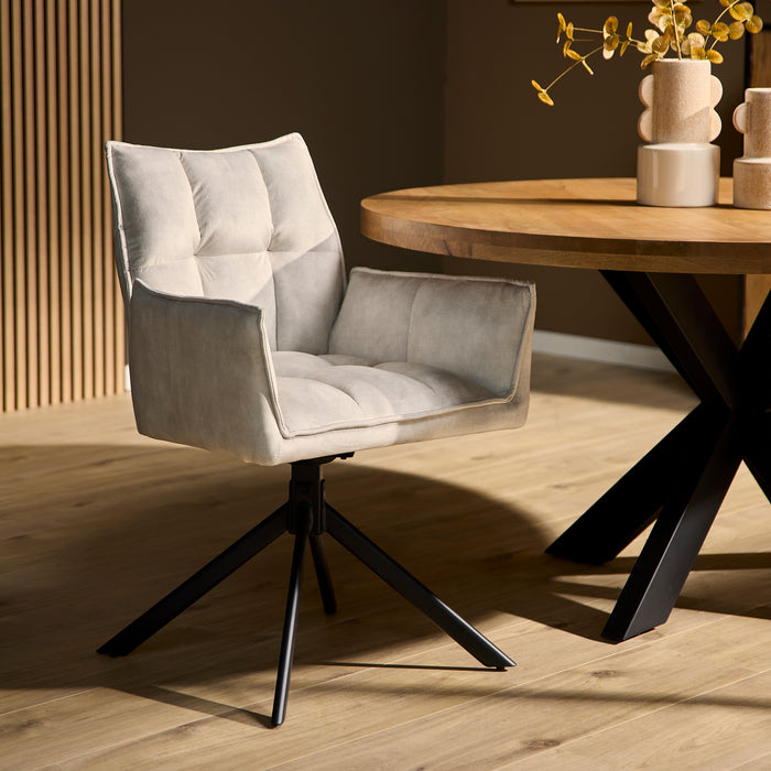 (Prijs per 2) Eetkamerstoel Dani | Velvet Champagne