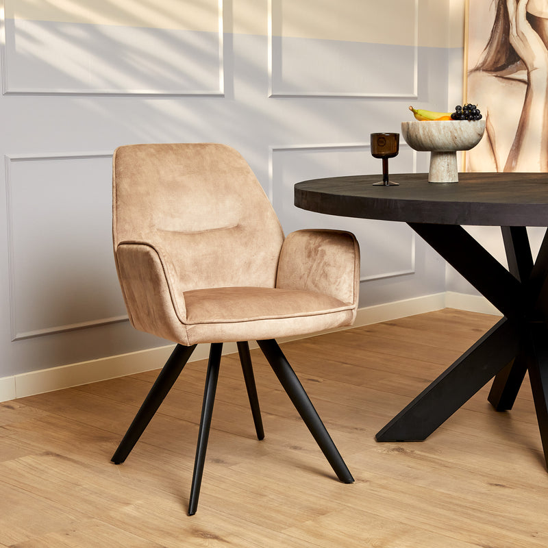 (Prijs per 2) Eetkamerstoel Nova | Beige