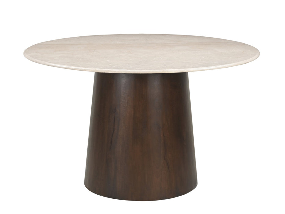 Eettafel Bottecino | Mangohout | Rond | 130cm