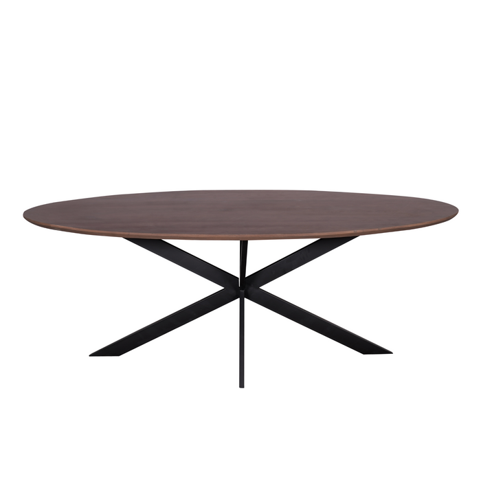 Eettafel Ferris | Eikenhout | Ovaal | Matrixpoot | ["210x100cm","240x110cm"] | Walnoot Eiken