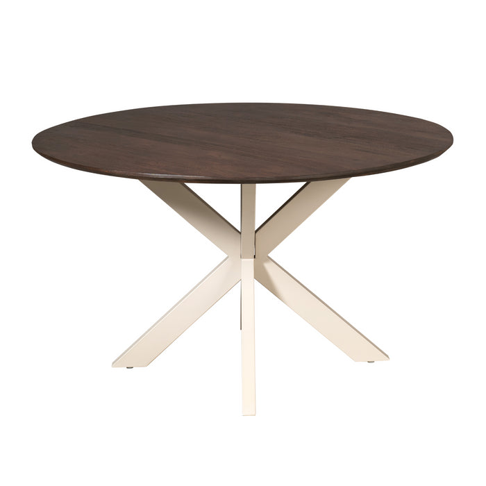 Eettafel Madison Brown | Mangohout | Rond | Matrix Sand | 150cm