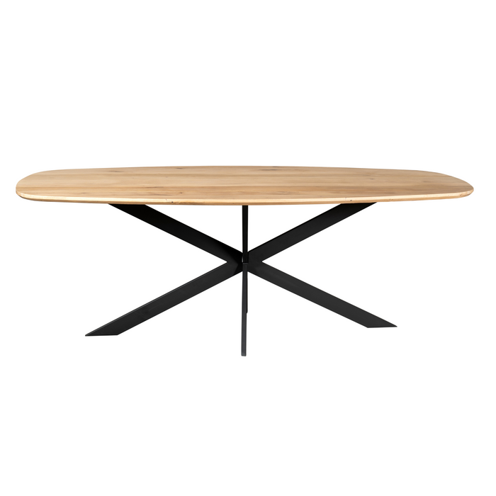 Eettafel Ferris | Eikenhout | Deens Ovaal | Matrixpoot | 240cm