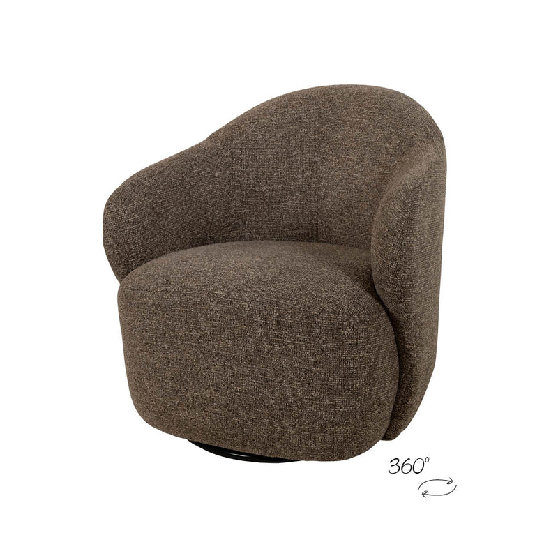 Fauteuil Jimi | Taupe | draaifauteuil 360 Present Brown 440