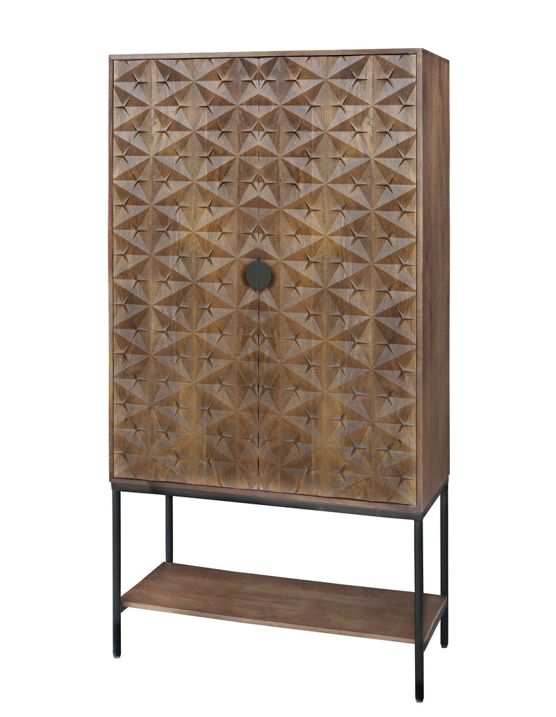 Trinity | 2 deurs kast met onderplank, Mango Brown Walnut