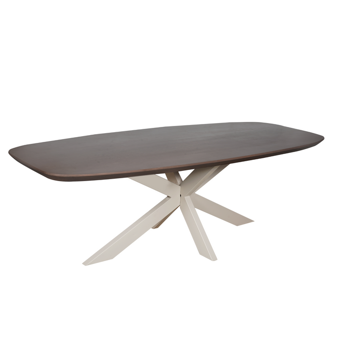 Eettafel Madison | Mangohout | Deens Ovaal | Matrixpoot | ["160x90cm","200x100cm","240x110cm","280x120cm"] | Walnut Sand