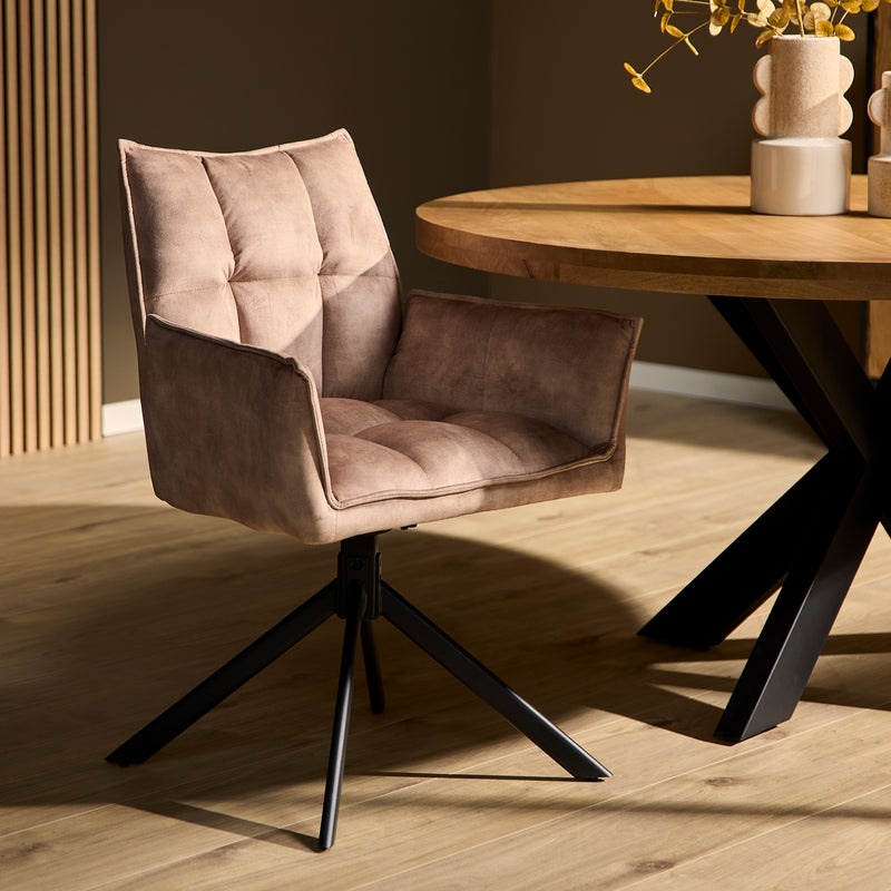 (Prijs per 2) Eetkamerstoel Dani | Velvet Beige