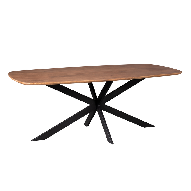 Eettafel Elegance | Mangohout | Deens Ovaal | Matrixpoot | 240cm