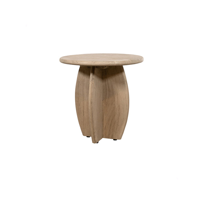 Bijzettafel Durban | Massief Acaciahout - Weathered Wood - Gelakt | Ø50, H50, Acacia