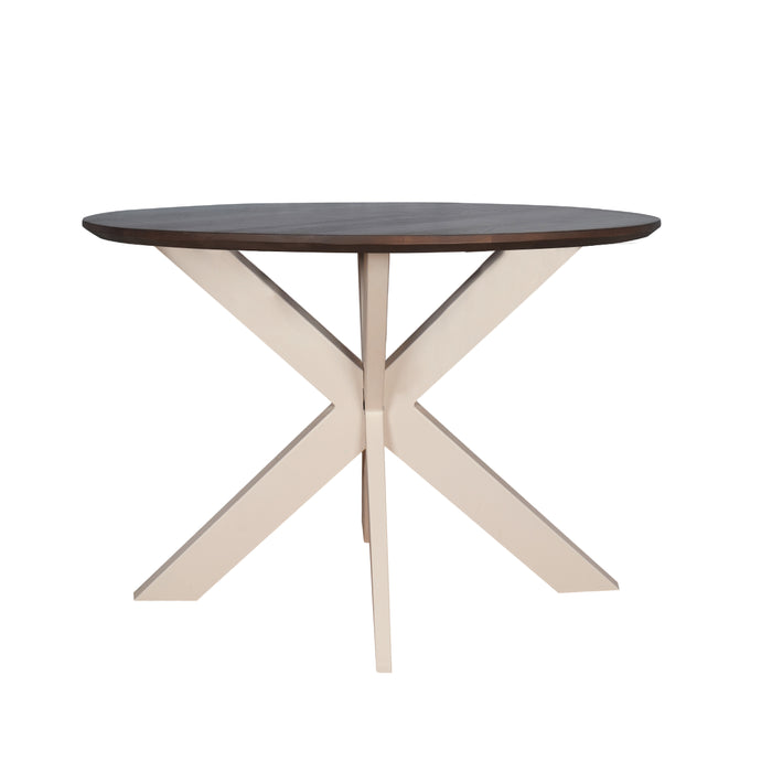 Eettafel Madison Walnut | Mangohout | Rond | Matrix Sand | 150cm