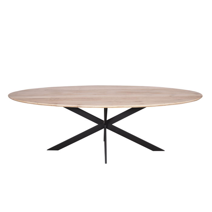 Eettafel Ferris Naturel | Eiken | Ovaal | Matrixpoot | 210cm
