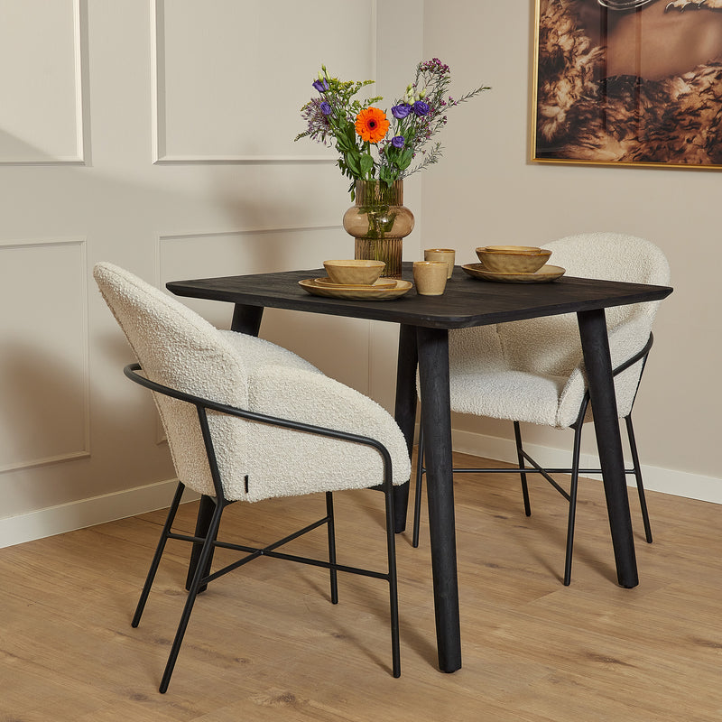 Eettafel Omaha Black | Mangohout | Rechthoek