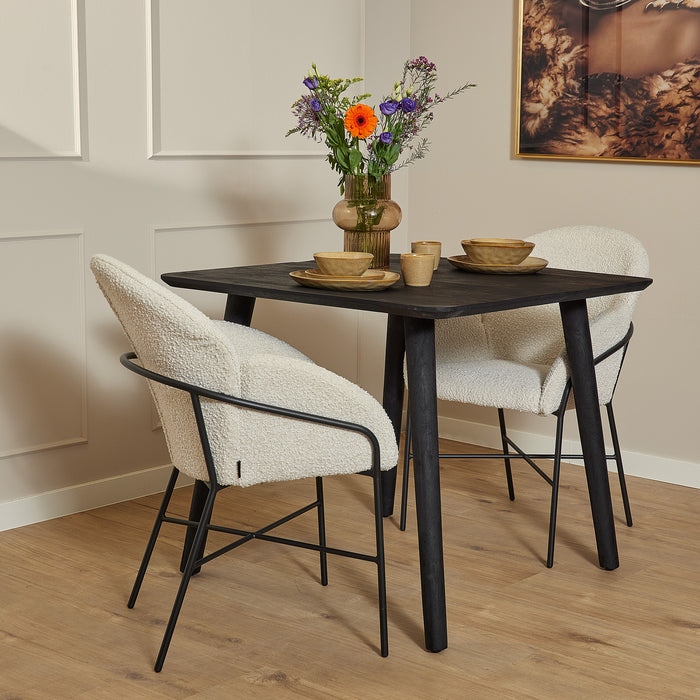 Eettafel Omaha Black | Mangohout | Rechthoek