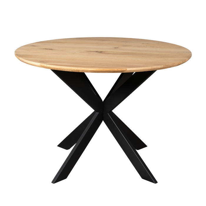 Eettafel Ferris Naturel | Eikenhout | Rond | Matrixpoot