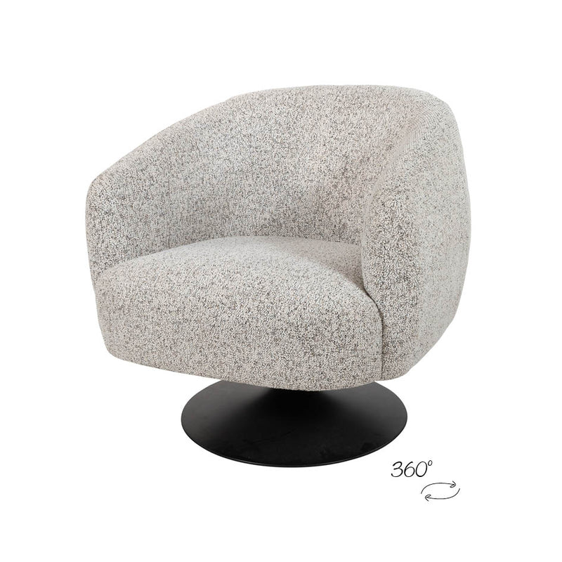 Fauteuil Louis | Lichtgrijs | draaifauteuil 360 Puente Ecru 06