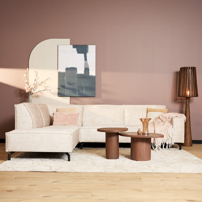 Hoekbank Floris | Links | Beige Velvet