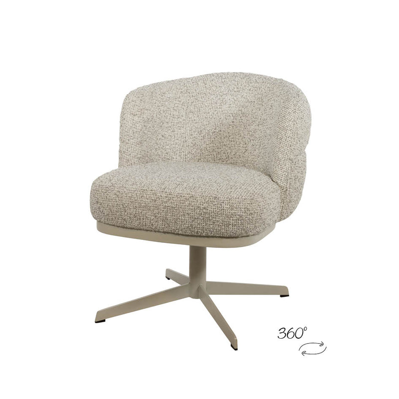 JLo | eetkamerstoel beige draaipoot 360 Cuzco Fog 3
