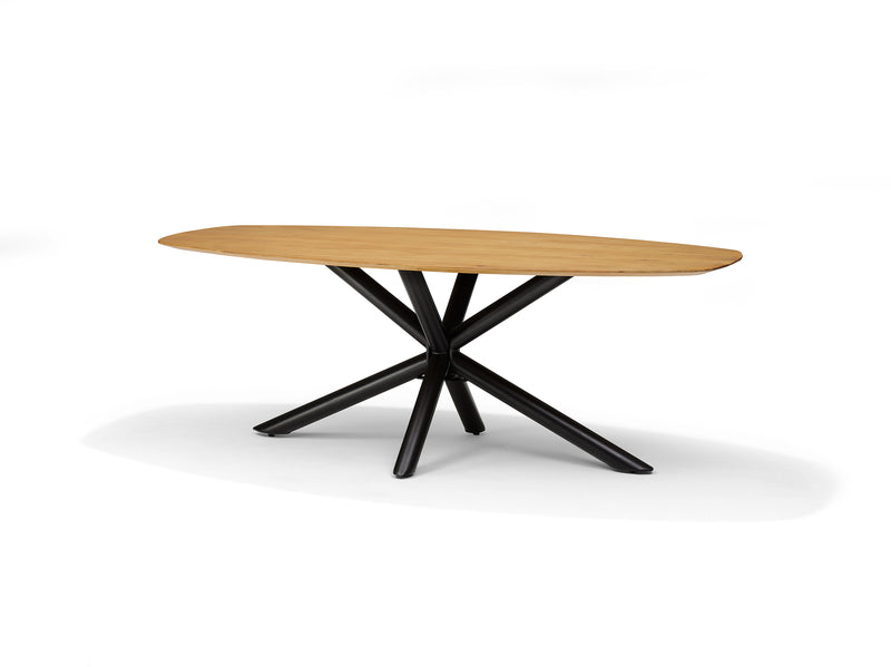 Sirius | MANGO HOUT | Eetkamertafel 220x110 Bootvorm Naturel