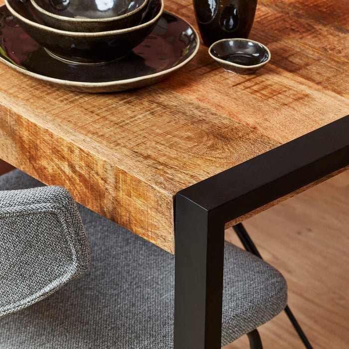 Eettafel Barkley | Mangohout | Rechthoek | U-poot