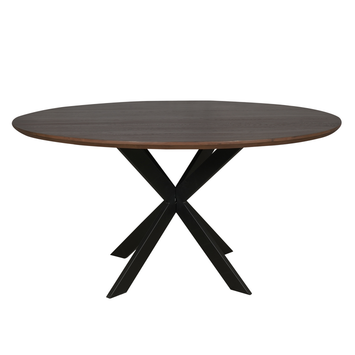 Eettafel Ferris Naturel | Eikenhout | Rond | Matrixpoot | 150cm