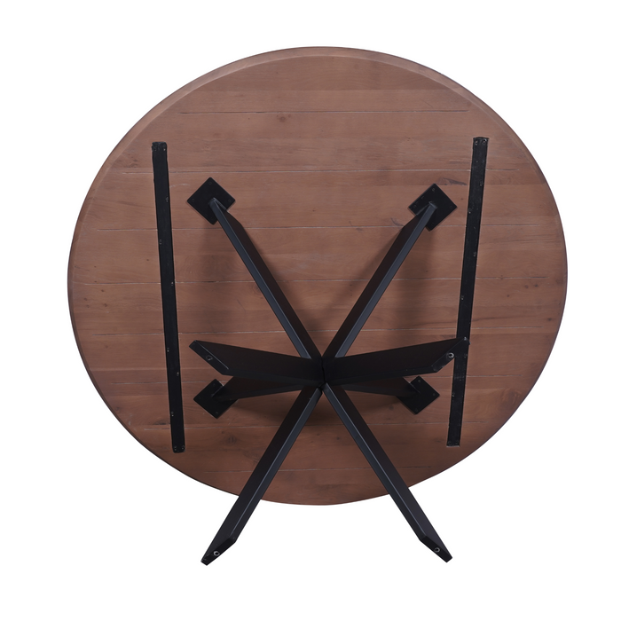 Eettafel Ferris Naturel | Eikenhout | Rond | Matrixpoot | 150cm