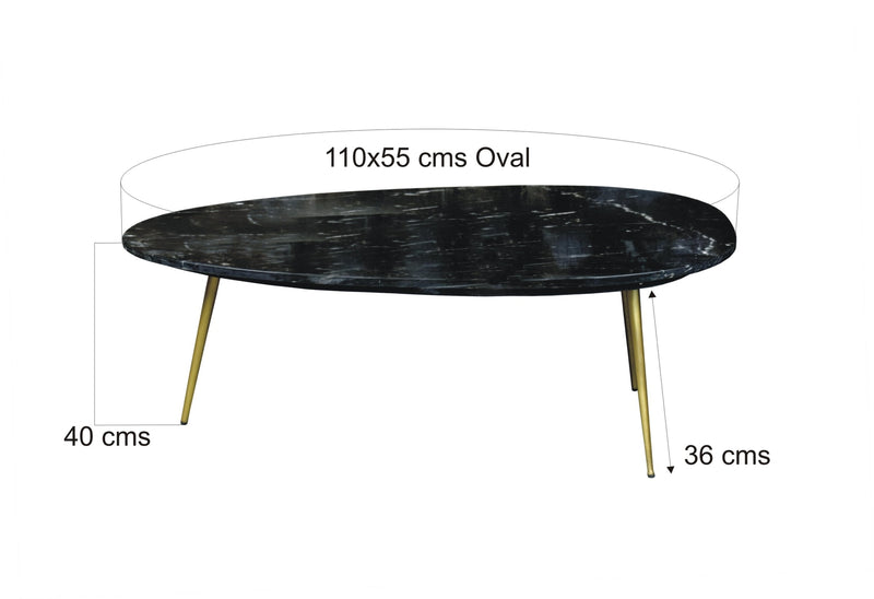 Organic Marble Black Gold | 110cm