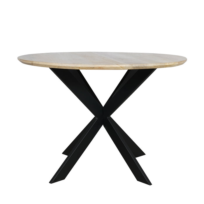 Eettafel Ferris Naturel | Eikenhout | Rond | Matrixpoot