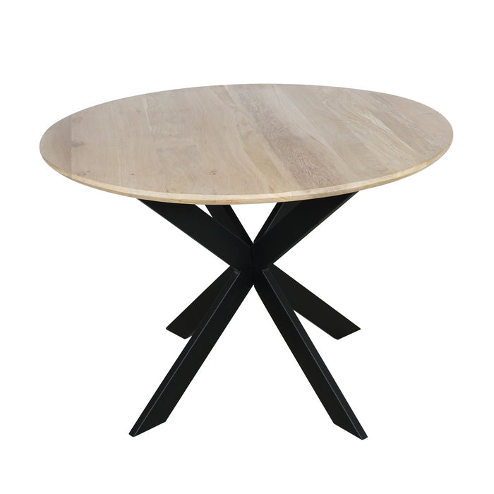 Eettafel Ferris Naturel | Eikenhout | Rond | Matrixpoot