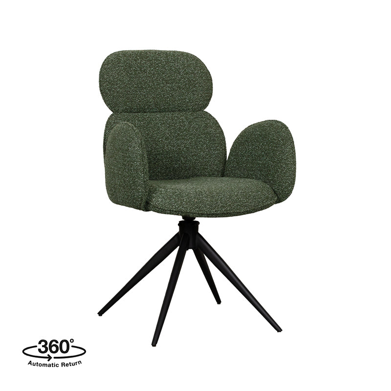 Eetkamerstoel Vidar | Groen | 58x62x91 cm