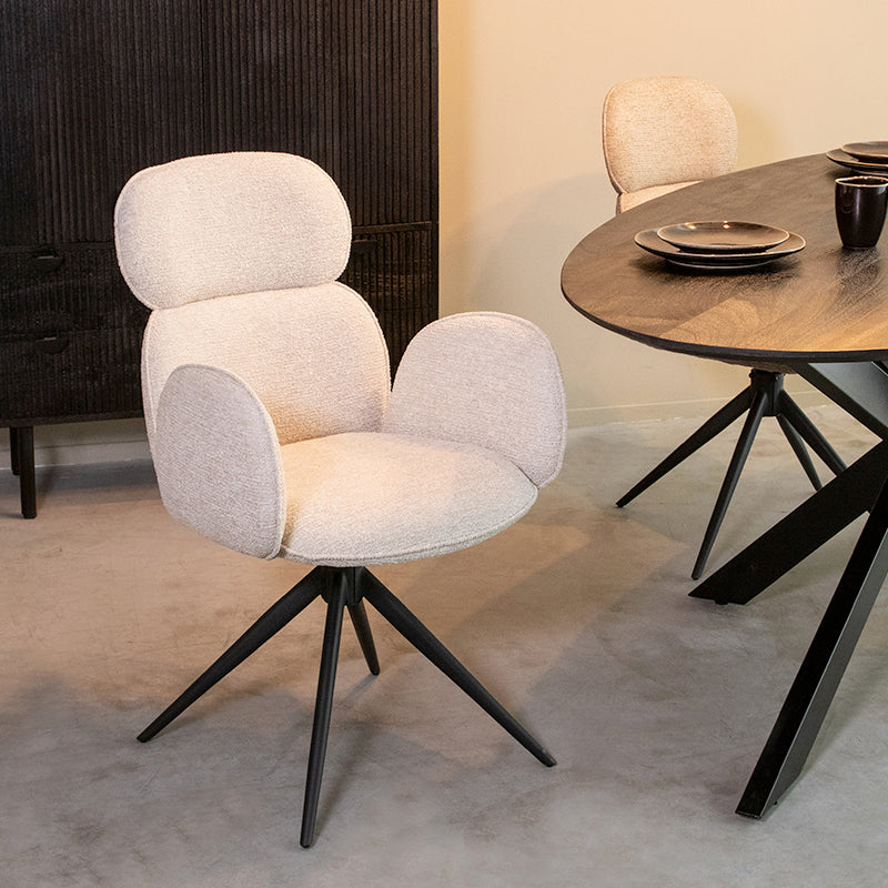 Eetkamerstoel Vidar | Beige | 58x62x91 cm