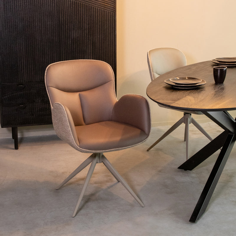 Eetkamerstoel Lasse | Taupe | 60x65x90 cm