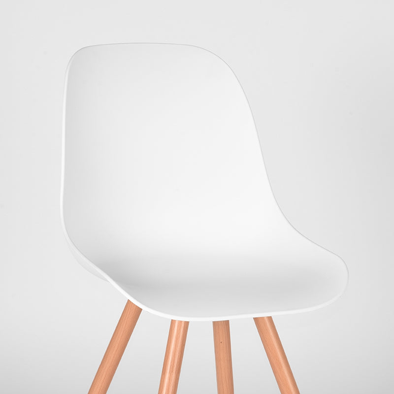Eetkamerstoel Rimini | Wit | 46x54x88 cm