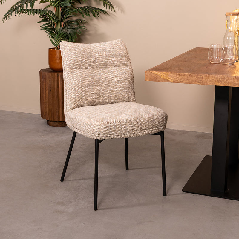 Eetkamerstoel Lennon | Beige | 50x65x89 cm
