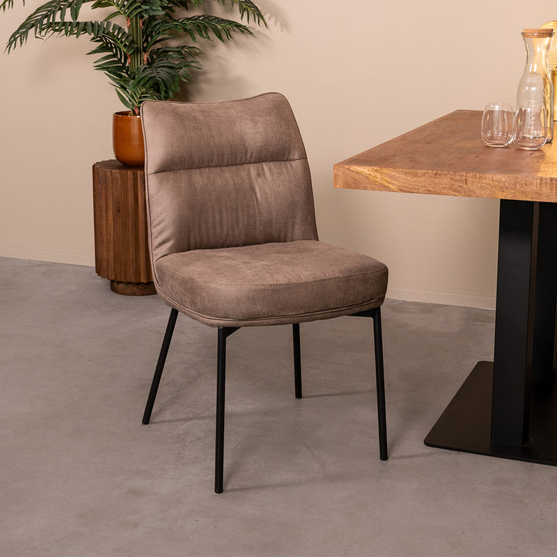Eetkamerstoel Lennon | Taupe | 50x65x89 cm