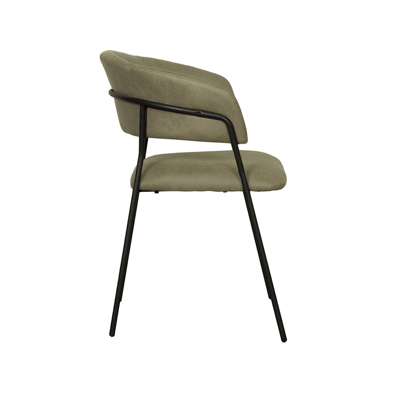 Eetkamerstoel Luuk | Groen | 58x45x80 cm