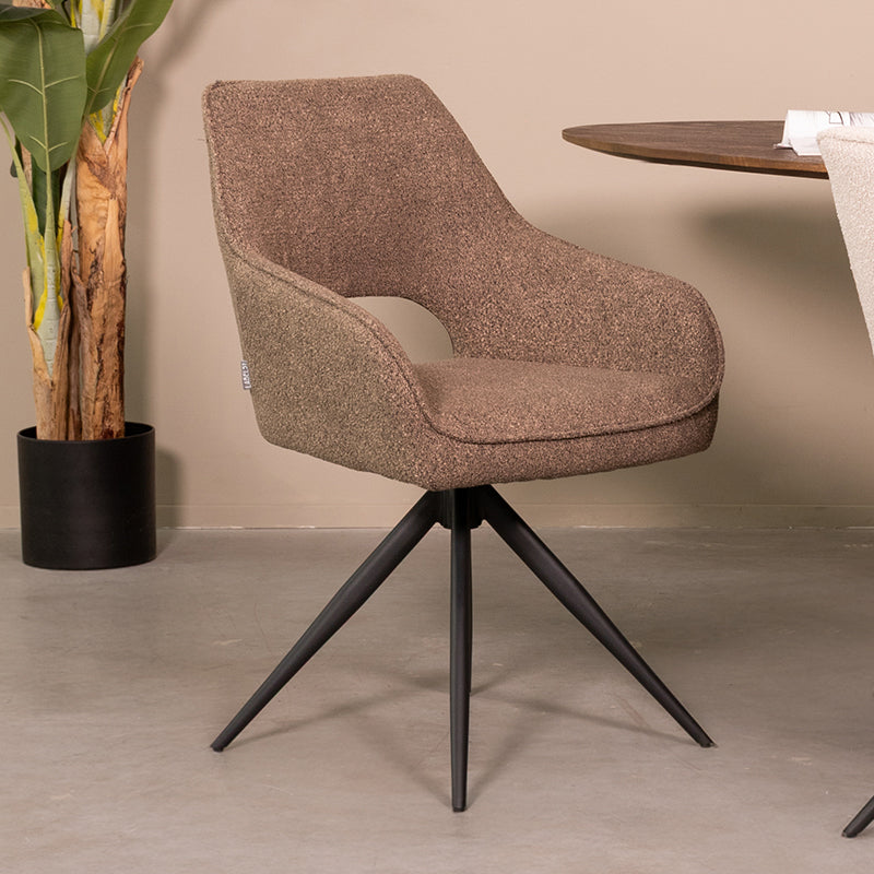 Eetkamerstoel Finley | Taupe | 60x59x91 cm