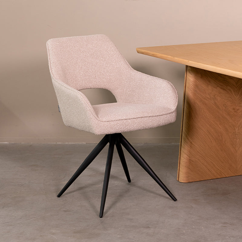 Eetkamerstoel Finley | Roze | 60x59x91 cm