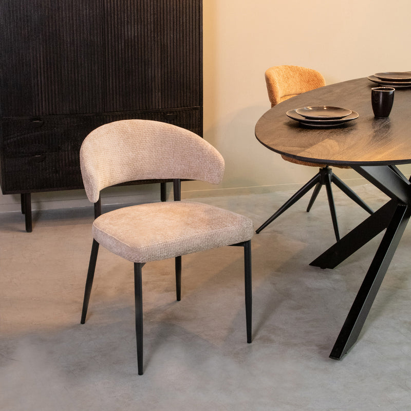 Eetkamerstoel Bliss | Beige | 56x55x76 cm
