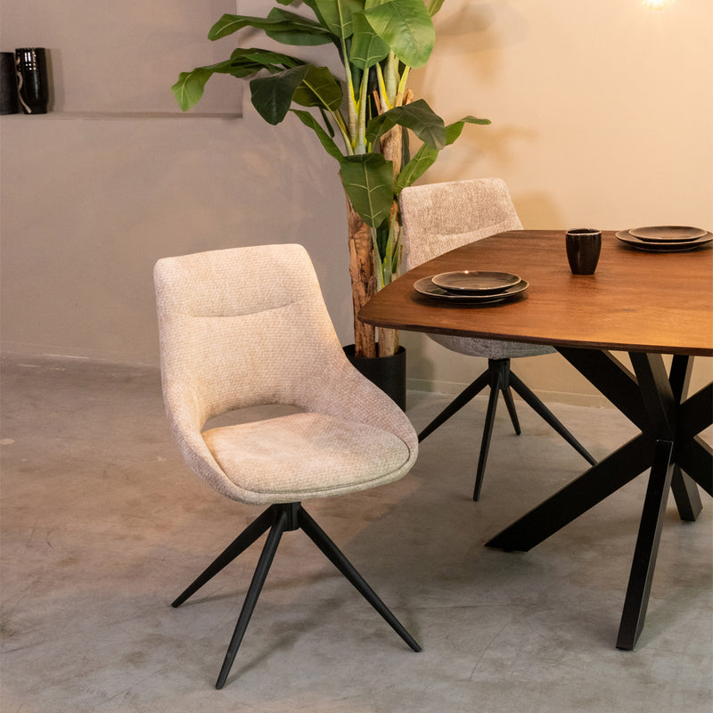 Eetkamerstoel Marlow | Beige | 48x63x86 cm