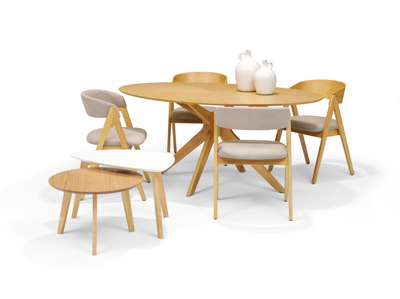 Julia | EIKEN | 200X110 Eetkamertafel Ovaal Naturel