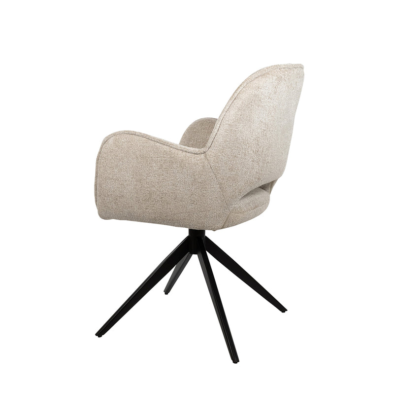 Alicia | eetkamerstoel draaipoot 360ARS Cremona Taupe 04