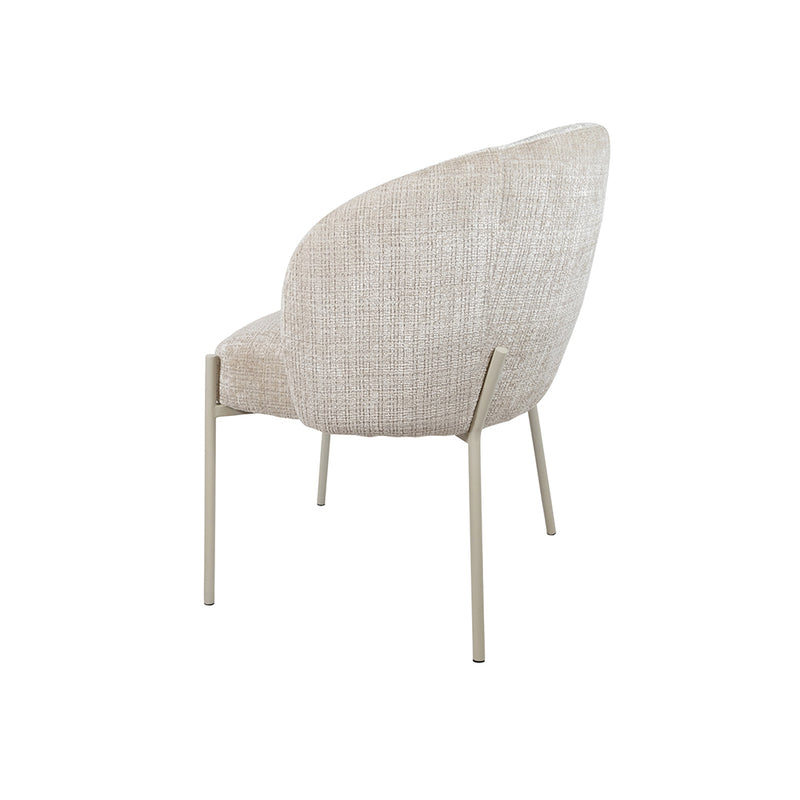 Eetkamerstoel Adele | Taupe | Stof | Armleuning